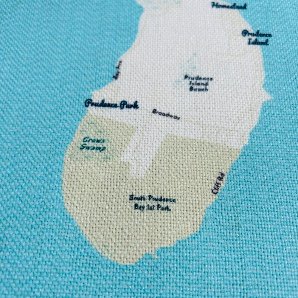 NEW with TAGS Canvas Apron featuring Sea Glass Map of Newport, RI (County)